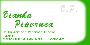 bianka pipernea business card